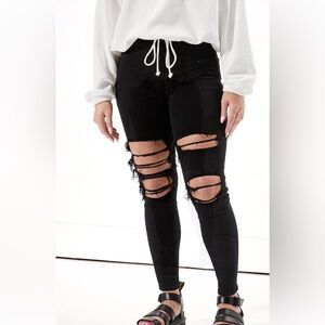 American Eagle Next Level Stretch Curvy Ripped Jeans. Size 10 Regular
